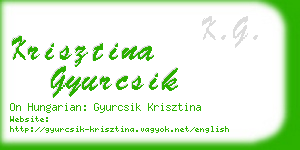krisztina gyurcsik business card